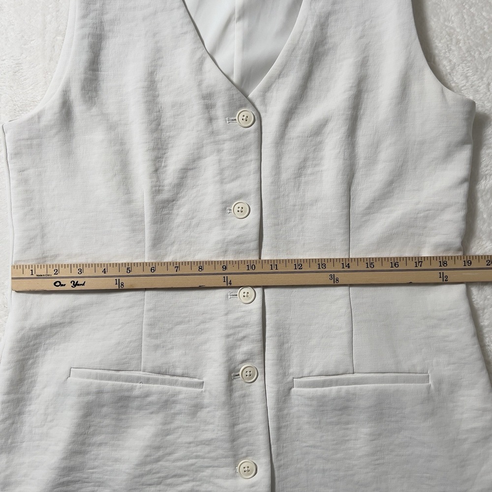 Abercrombie & Fitch Iso Vest Mini Dress Sz L Off white Sleeveless - Picture 10 of 11